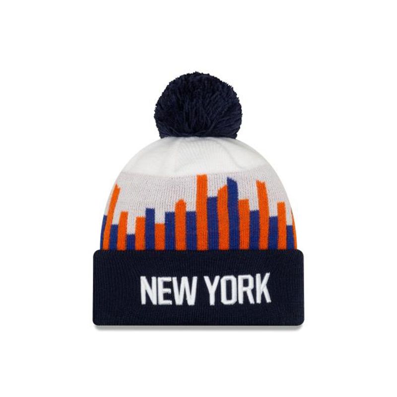 NBA New York Knicks 2019 Authentics City Series Holiday Pack Pom Knit (MMY8140) - White New Era Beanies